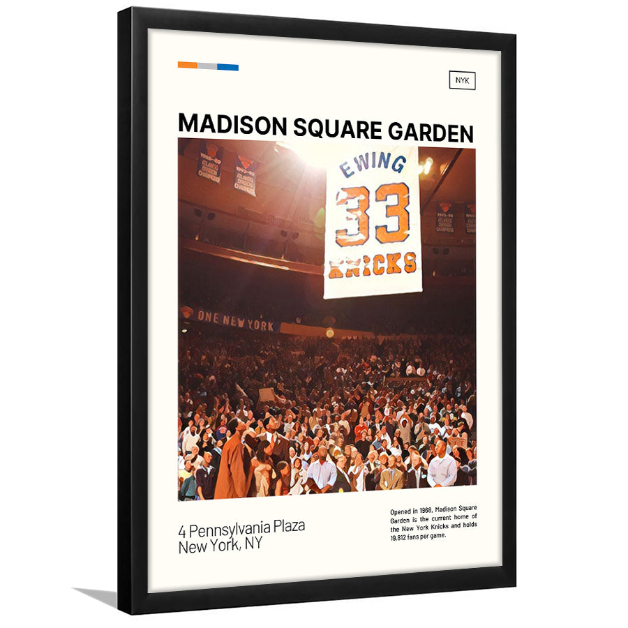 Madison Square Garden Print, NY Knicks Stadium Art100, Gifts for him, Sport Art, Framed Art Print Wall Decor