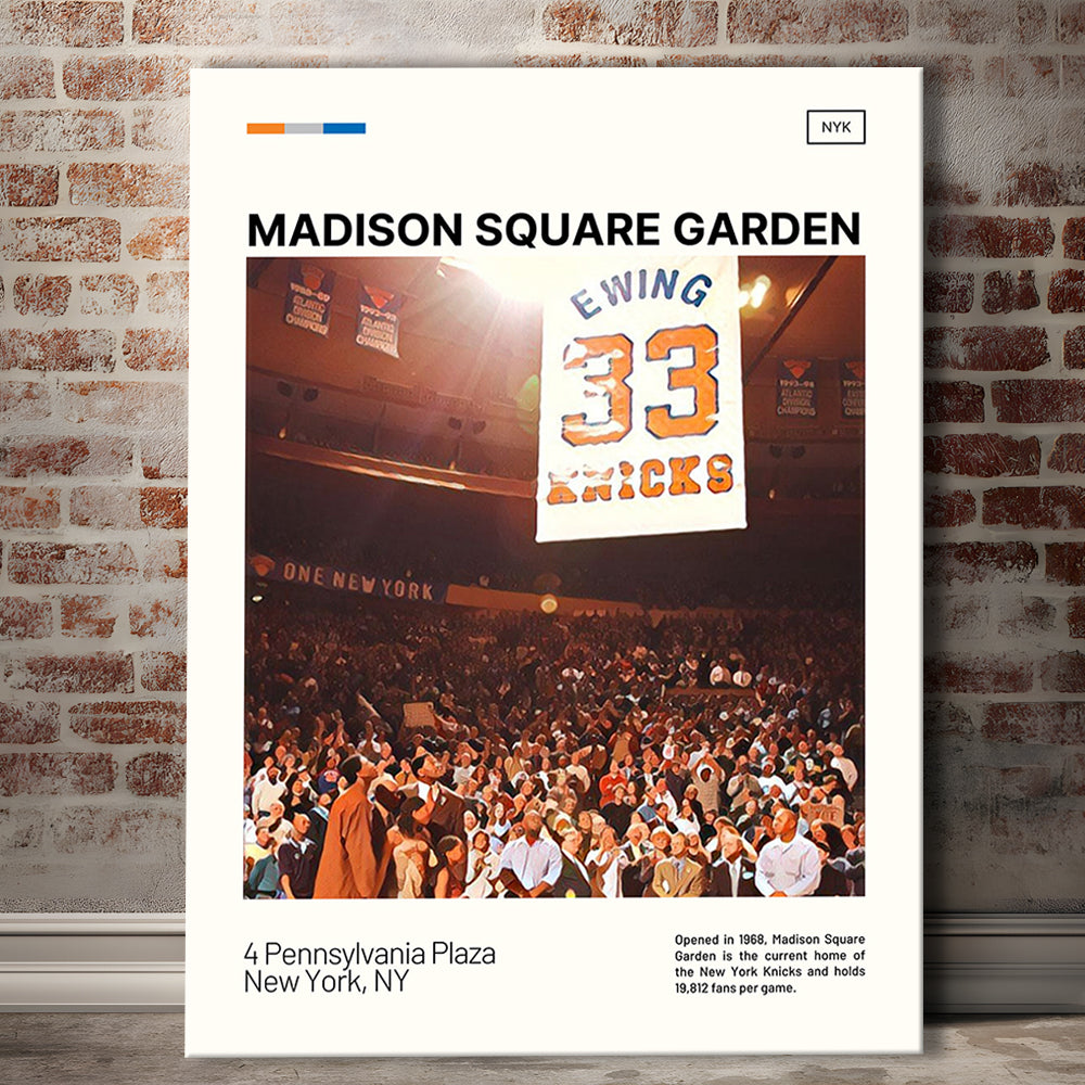 Madison Square Garden Print, NY Knicks Stadium Canvas Art100, Fan Gifts, Sport Art, Canvas Print Wall Art