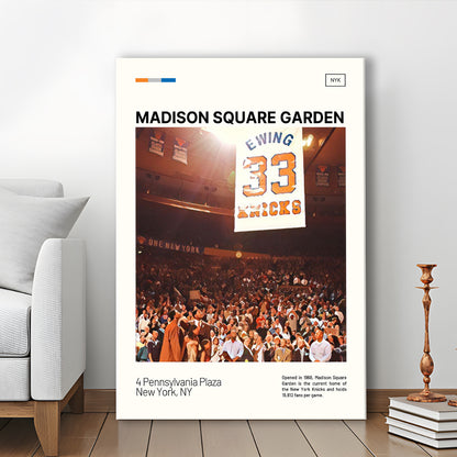 Madison Square Garden Print, NY Knicks Stadium Canvas Art100, Fan Gifts, Sport Art, Canvas Print Wall Art