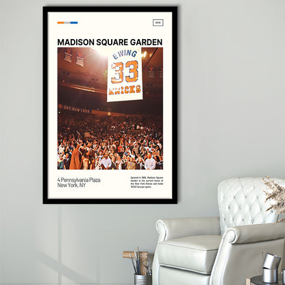 Madison Square Garden Print, NY Knicks Stadium Art100, Gifts for him, Sport Art, Framed Art Print Wall Decor