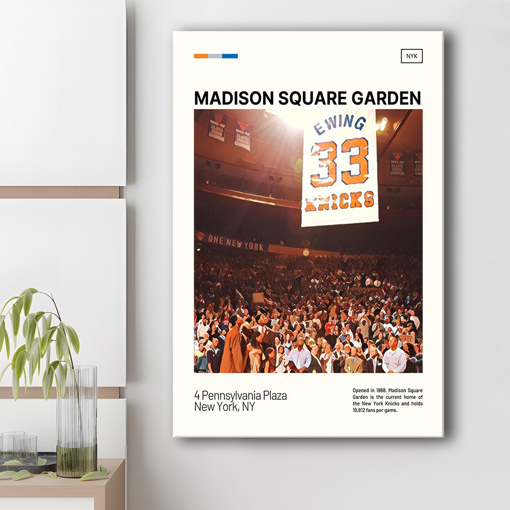 Madison Square Garden Print, NY Knicks Stadium Canvas Art100, Fan Gifts, Sport Art, Canvas Print Wall Art