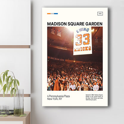 Madison Square Garden Print, NY Knicks Stadium Canvas Art100, Fan Gifts, Sport Art, Canvas Print Wall Art