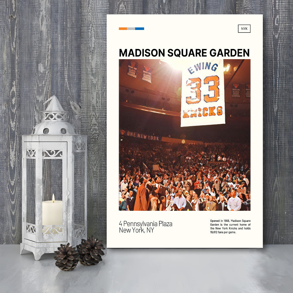 Madison Square Garden Print, NY Knicks Stadium Canvas Art100, Fan Gifts, Sport Art, Canvas Print Wall Art