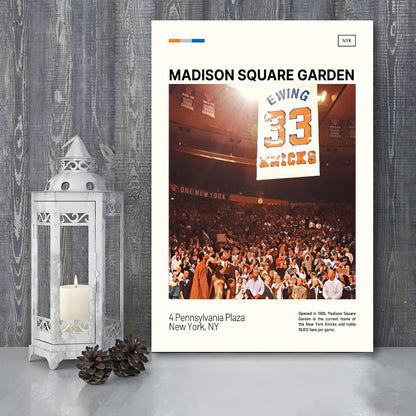 Madison Square Garden Print, NY Knicks Stadium Canvas Art100, Fan Gifts, Sport Art, Canvas Print Wall Art