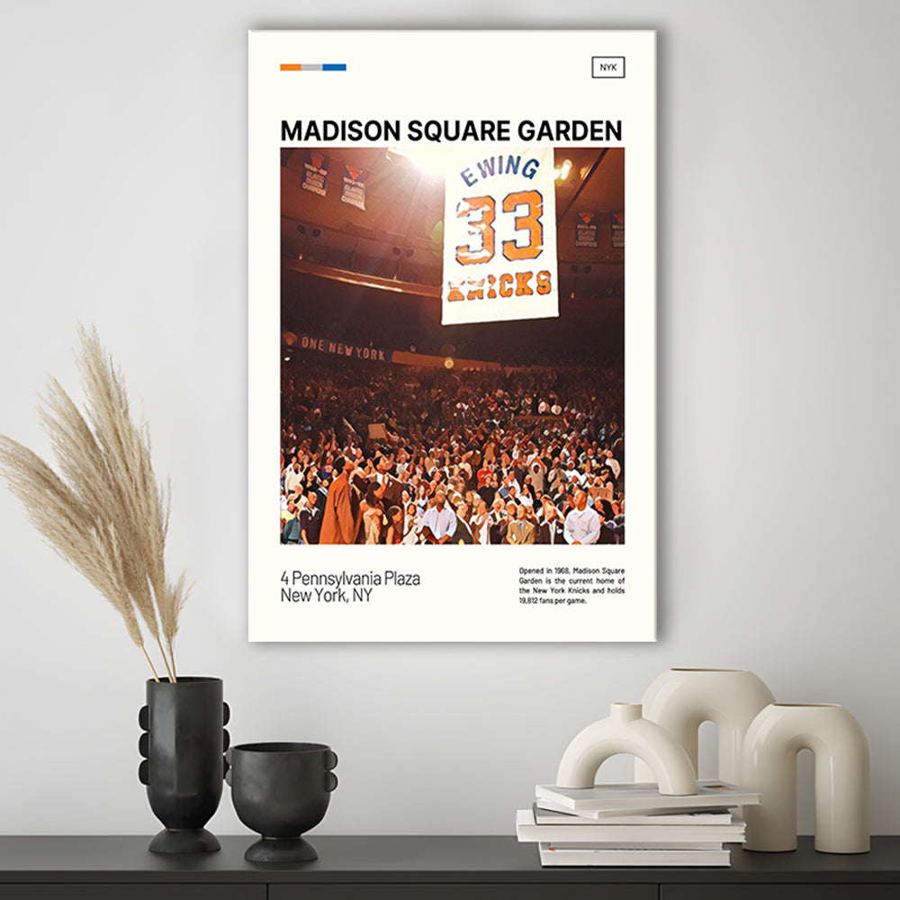 Madison Square Garden Print, NY Knicks Stadium Canvas Art100, Fan Gifts, Sport Art, Canvas Print Wall Art