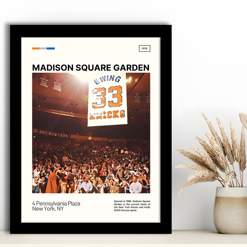 Madison Square Garden Print, NY Knicks Stadium Art100, Gifts for him, Sport Art, Framed Art Print Wall Decor