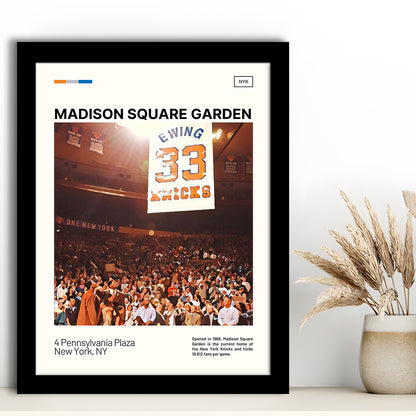 Madison Square Garden Print, NY Knicks Stadium Art100, Gifts for him, Sport Art, Framed Art Print Wall Decor