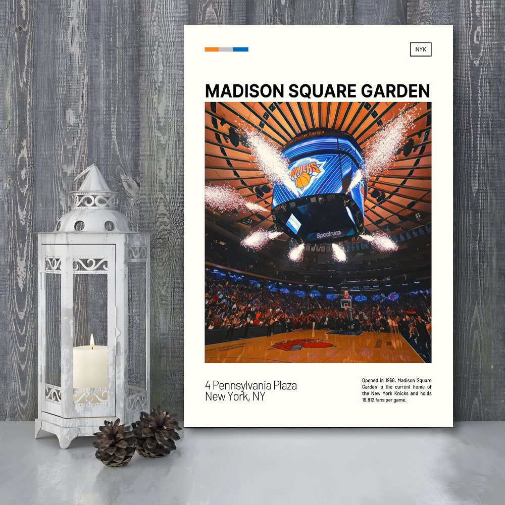 Madison Square Garden Print, NY Knicks Stadium Canvas Art, Fan Gifts, Sport Art, Canvas Print Wall Art