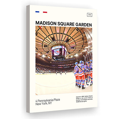 Madison Square Garden Print, NY Rangers Stadium Canvas Art, Fan Gifts, Sport Art, Canvas Print Wall Art
