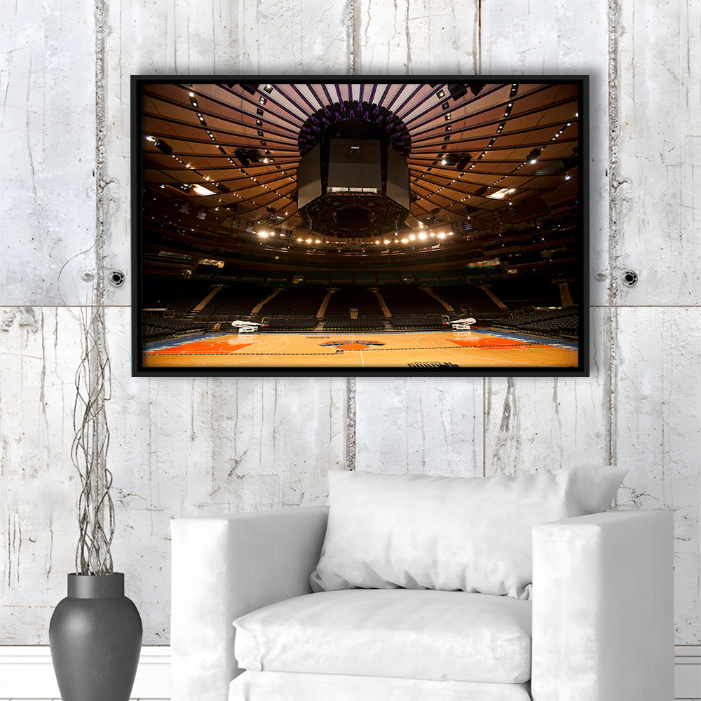 Madison Square Garden, Stadium Canvas, Sport Art, Framed Canvas Print Wall Art, Floating Frame