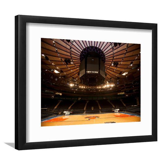Madison Square Garden, Stadium Canvas, Sport Art, Gift for him, White Border Framed Art Print Wall Decor
