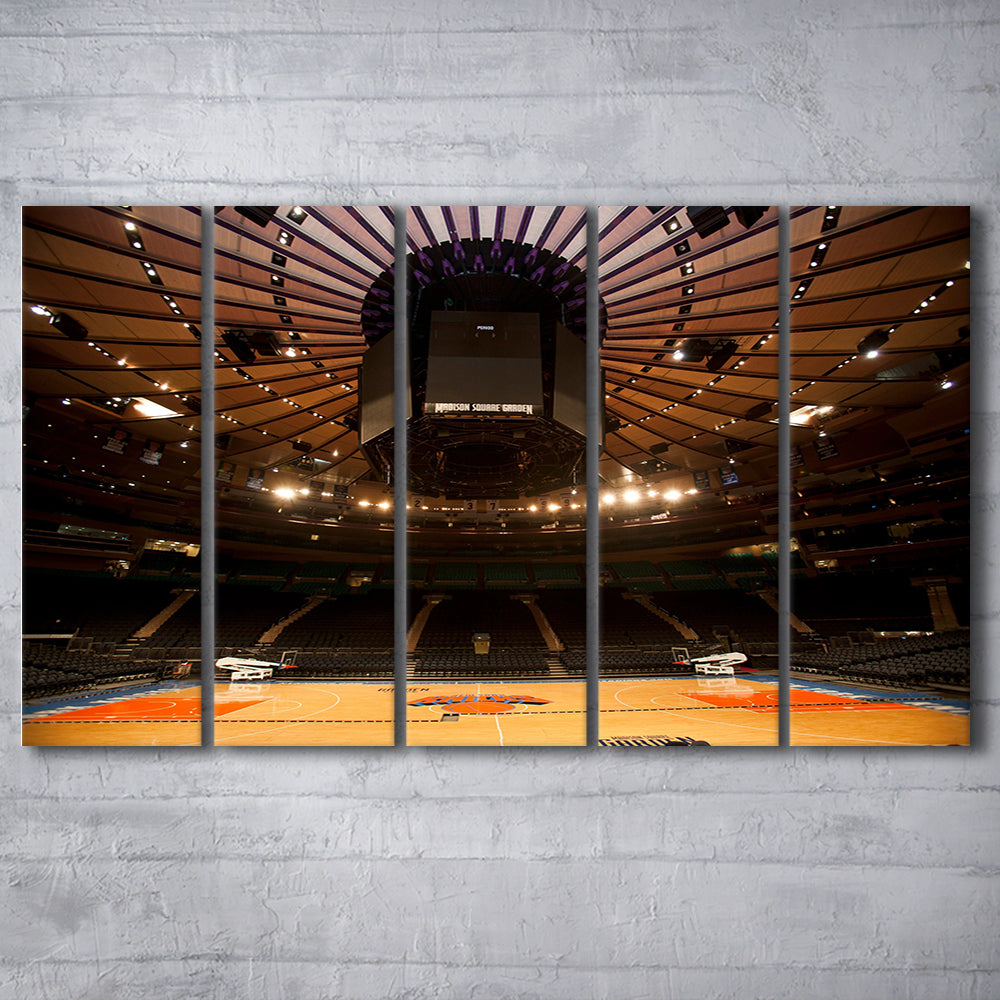 Madison Square Garden, Stadium Canvas, Sport Art, 5 Panel B, Extra Large Canvas, Canvas Print Wall Art