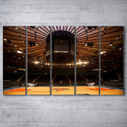 Madison Square Garden, Stadium Canvas, Sport Art, 5 Panel B, Extra Large Canvas, Canvas Print Wall Art