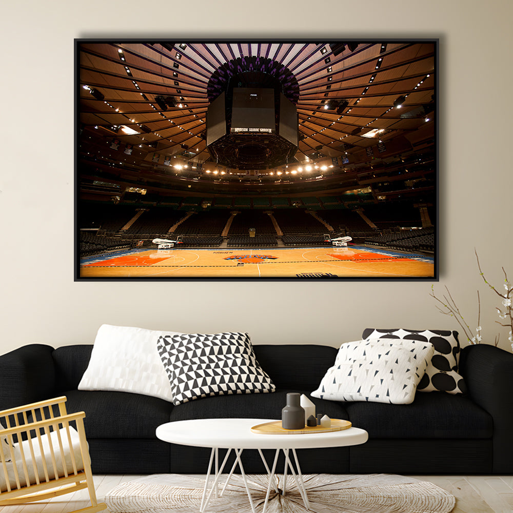 Madison Square Garden, Stadium Canvas, Sport Art, Framed Canvas Print Wall Art, Floating Frame