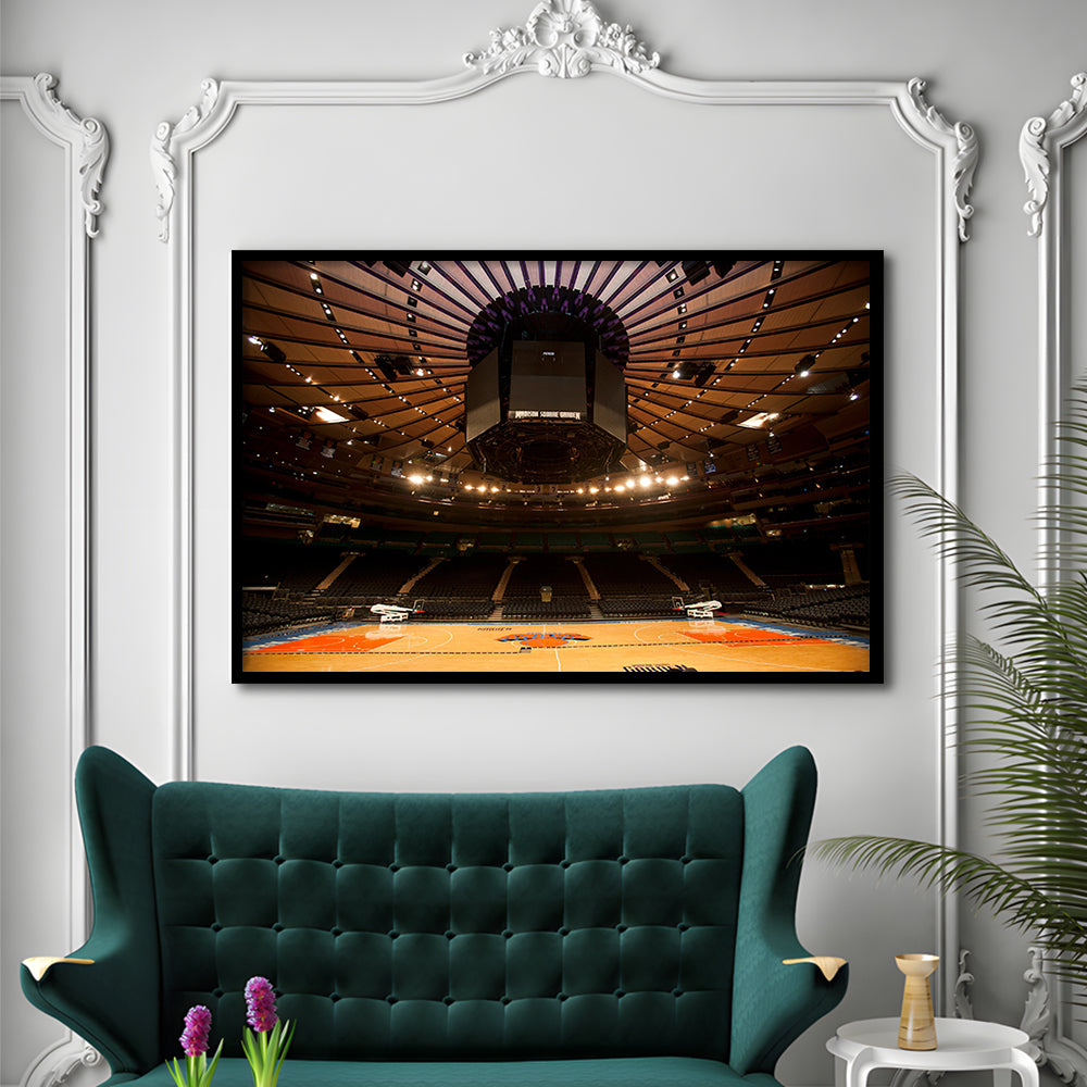 Madison Square Garden, Stadium Canvas, Sport Art, Gift for him, Framed Art Print Wall Decor, Picture Framed