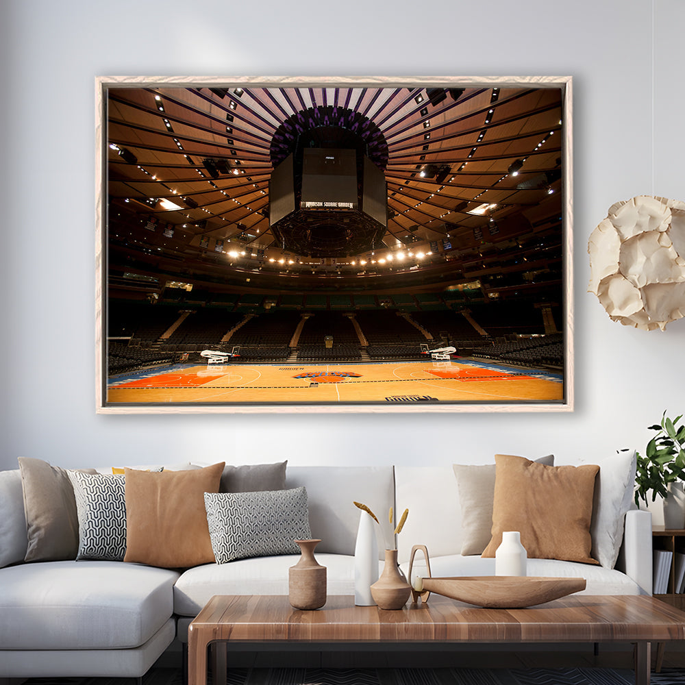 Madison Square Garden, Stadium Canvas, Sport Art, Framed Canvas Print Wall Art, Floating Frame