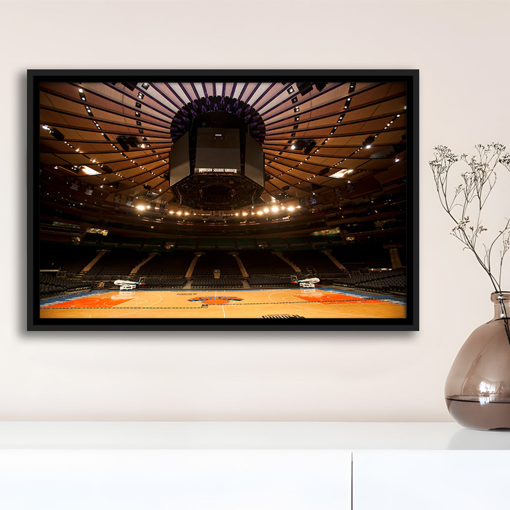 Madison Square Garden, Stadium Canvas, Sport Art, Framed Canvas Print Wall Art, Floating Frame