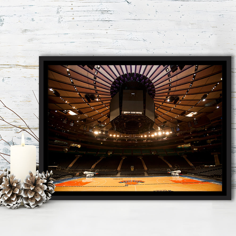 Madison Square Garden, Stadium Canvas, Sport Art, Framed Canvas Print Wall Art, Floating Frame