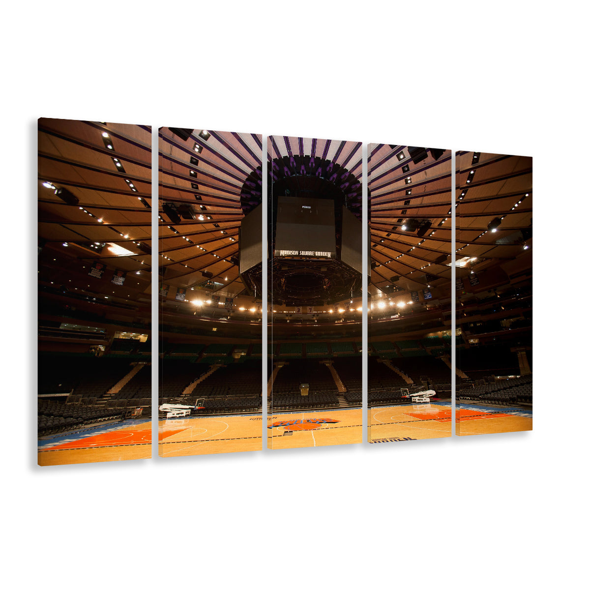 Madison Square Garden, Stadium Canvas, Sport Art, 5 Panel B, Extra Large Canvas, Canvas Print Wall Art