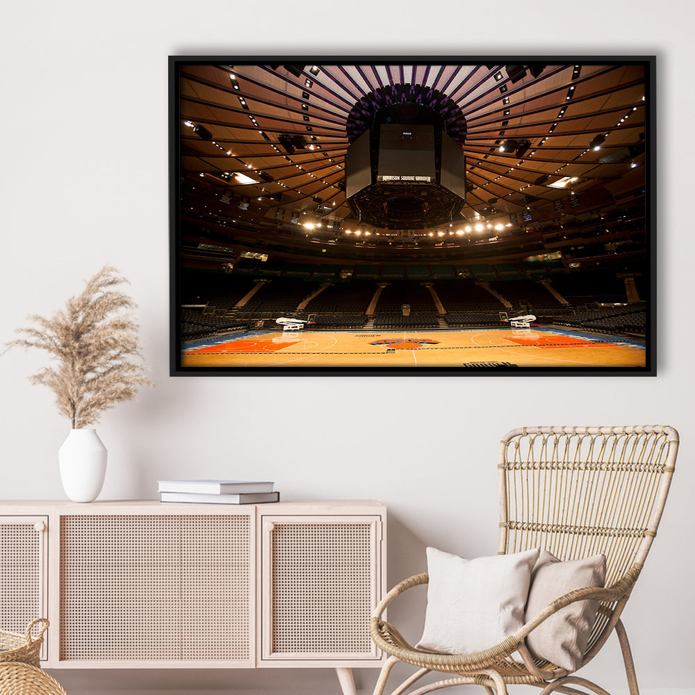 Madison Square Garden, Stadium Canvas, Sport Art, Framed Canvas Print Wall Art, Floating Frame
