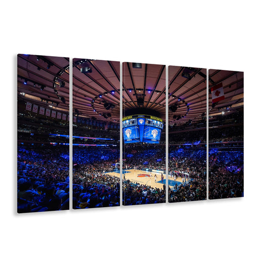Madison Square Garden Stadium, Stadium Canvas, Sport Art, 5 Panel B, Extra Large Canvas, Canvas Print Wall Art