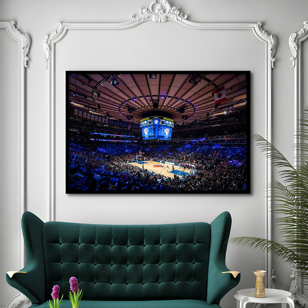 Madison Square Garden Stadium, Stadium Canvas, Sport Art, Gift for him, Framed Art Print Wall Decor, Picture Framed