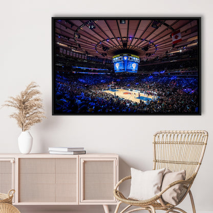 Madison Square Garden Stadium, Stadium Canvas, Sport Art, Framed Canvas Print Wall Art, Floating Frame