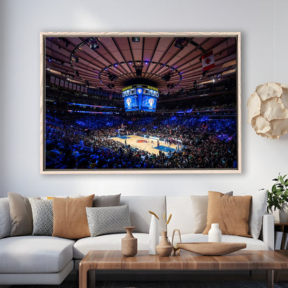 Madison Square Garden Stadium, Stadium Canvas, Sport Art, Framed Canvas Print Wall Art, Floating Frame