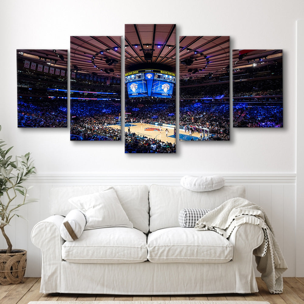 Madison Square Garden Stadium, Stadium Canvas, Sport Art, Gift for him, 5 Panel, Large Canvas, Canvas Print Wall Art