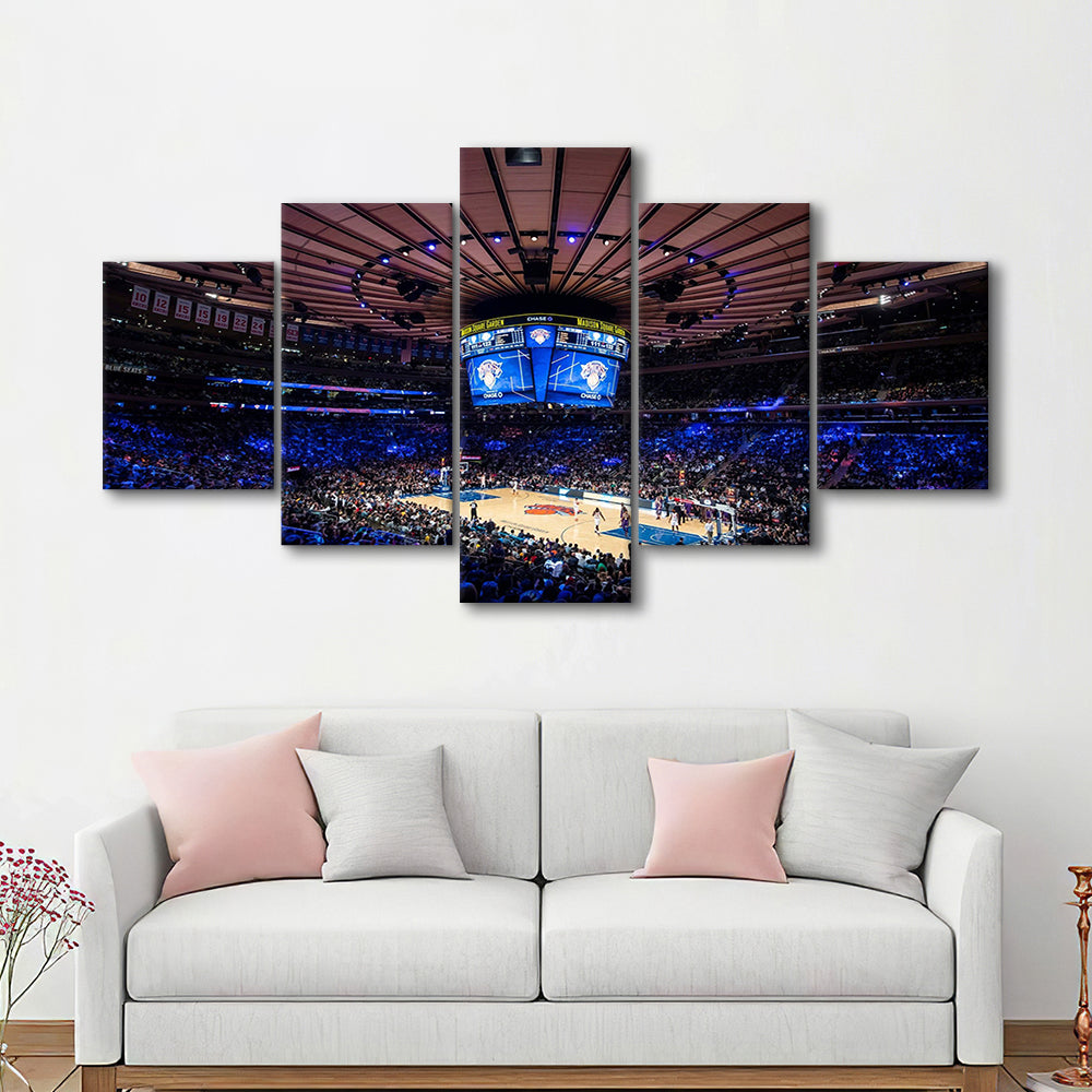 Madison Square Garden Stadium, Stadium Canvas, Sport Art, Gift for him, 5 Panel, Large Canvas, Canvas Print Wall Art
