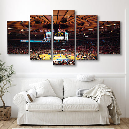 Madison Square Garden in New York, Stadium Canvas, Sport Art, Gift for him, 5 Panel, Large Canvas, Canvas Print Wall Art