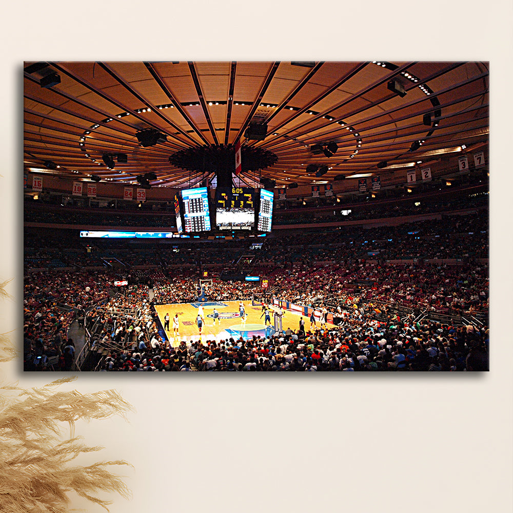 Madison Square Garden in New York, Stadium Canvas, Sport Art, Gift for him, Man Cave Decor, Art Print, Canvas Print Wall Art