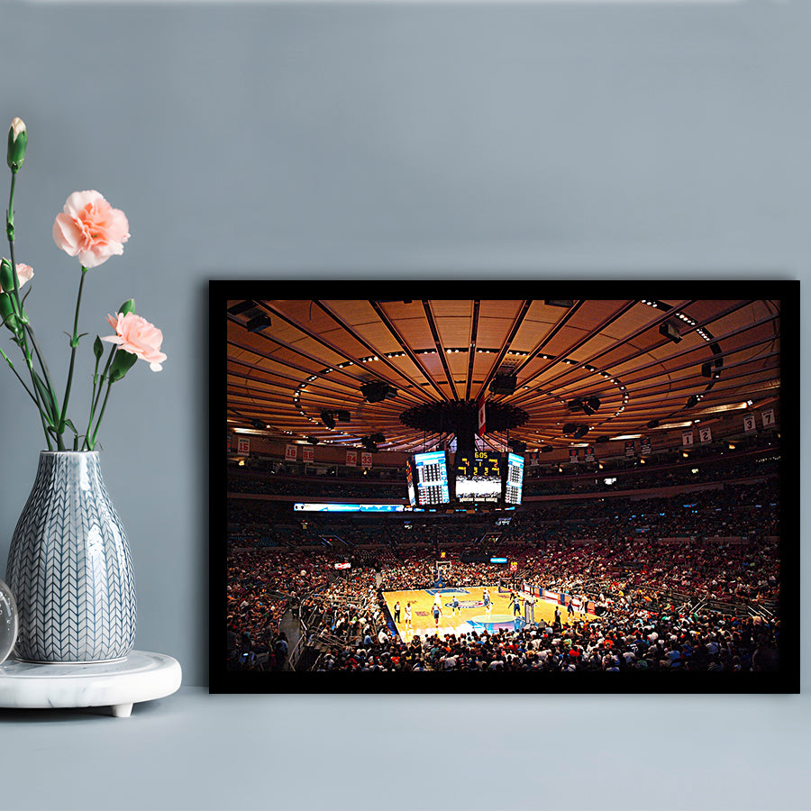Madison Square Garden in New York, Stadium Canvas, Sport Art, Gift for him, Framed Art Print Wall Decor, Picture Framed