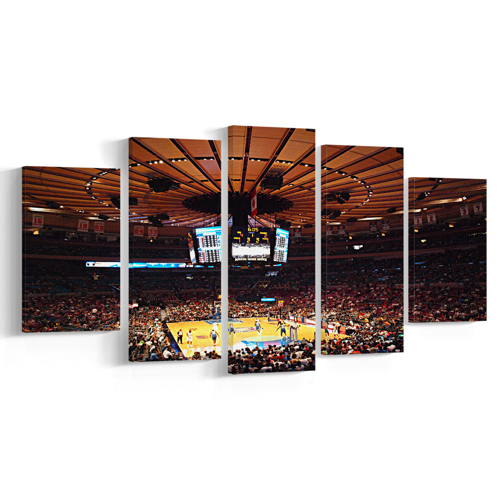 Madison Square Garden in New York, Stadium Canvas, Sport Art, Gift for him, 5 Panel, Large Canvas, Canvas Print Wall Art