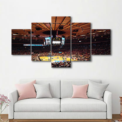Madison Square Garden in New York, Stadium Canvas, Sport Art, Gift for him, 5 Panel, Large Canvas, Canvas Print Wall Art