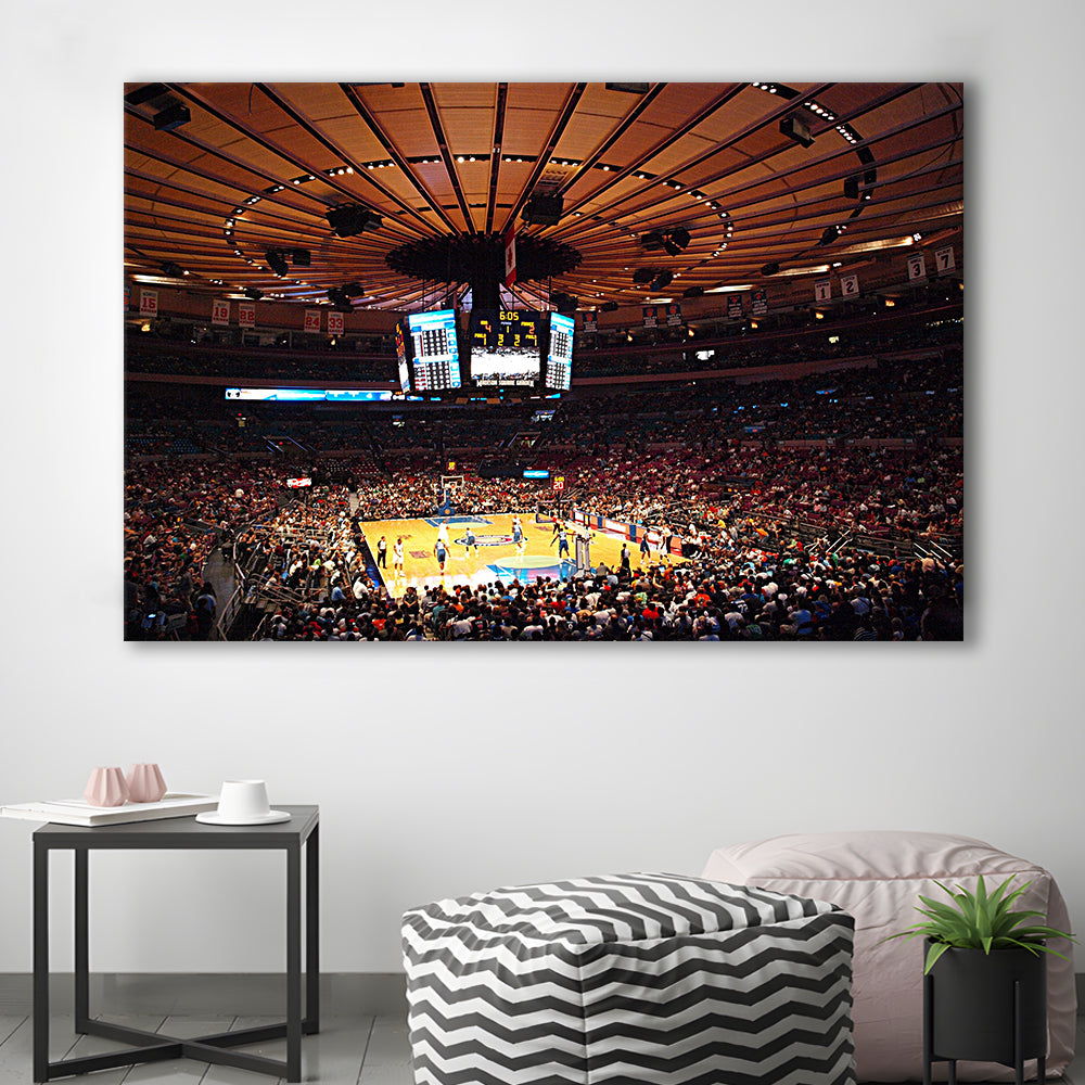 Madison Square Garden in New York, Stadium Canvas, Sport Art, Gift for him, Man Cave Decor, Art Print, Canvas Print Wall Art