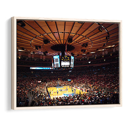 Madison Square Garden in New York, Stadium Canvas, Sport Art, Framed Canvas Print Wall Art, Floating Frame