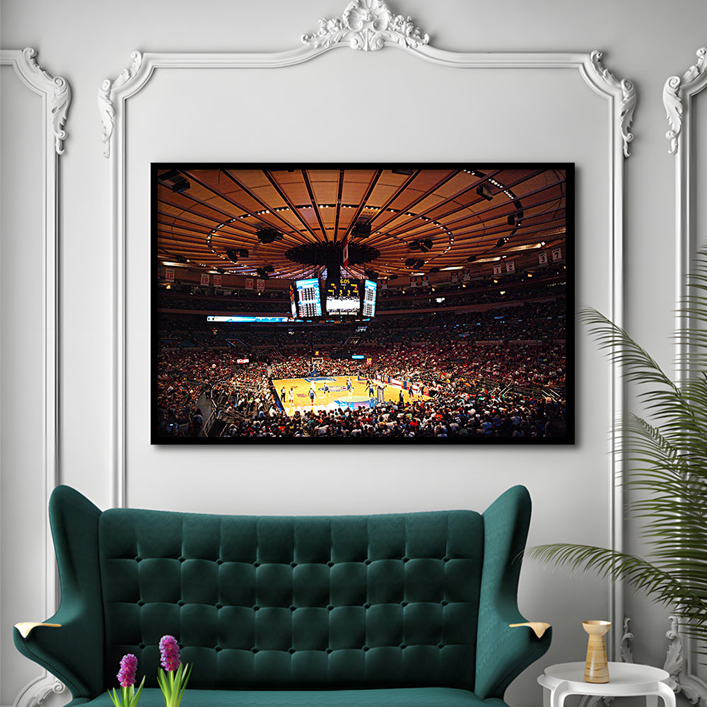 Madison Square Garden in New York, Stadium Canvas, Sport Art, Gift for him, Framed Art Print Wall Decor, Picture Framed