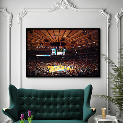 Madison Square Garden in New York, Stadium Canvas, Sport Art, Gift for him, Framed Art Print Wall Decor, Picture Framed
