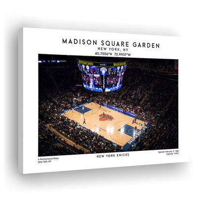 Madison Square Garden, NY Knicks Basketball Stadium Wall Art Print, Canvas Print Wall Art, Man Cave Gift