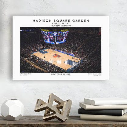 Madison Square Garden, NY Knicks Basketball Stadium Wall Art Print, Canvas Print Wall Art, Man Cave Gift