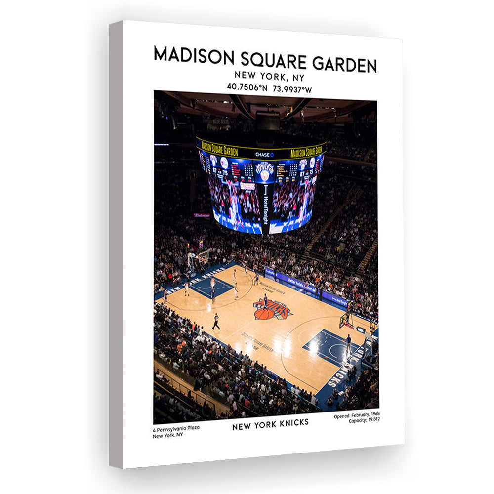 Madison Square Garden Print, New York Basketball Stadium Wall Art, Canvas Prints Wall Art, Man Cave Decor