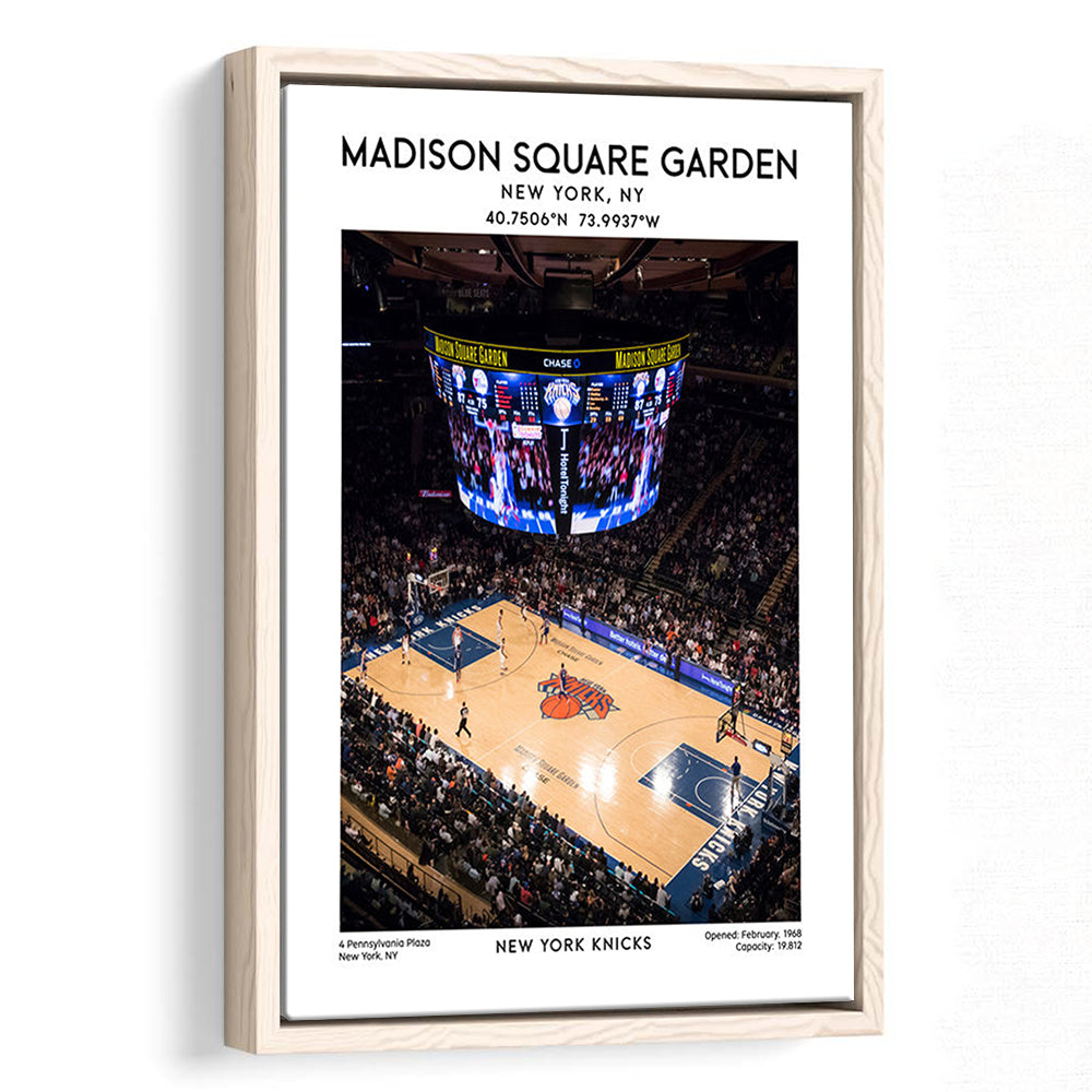 Madison Square Garden Print, New York Basketball Stadium Wall Art, Framed Canvas Prints Wall Art