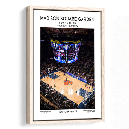 Madison Square Garden Print, New York Basketball Stadium Wall Art, Framed Canvas Prints Wall Art