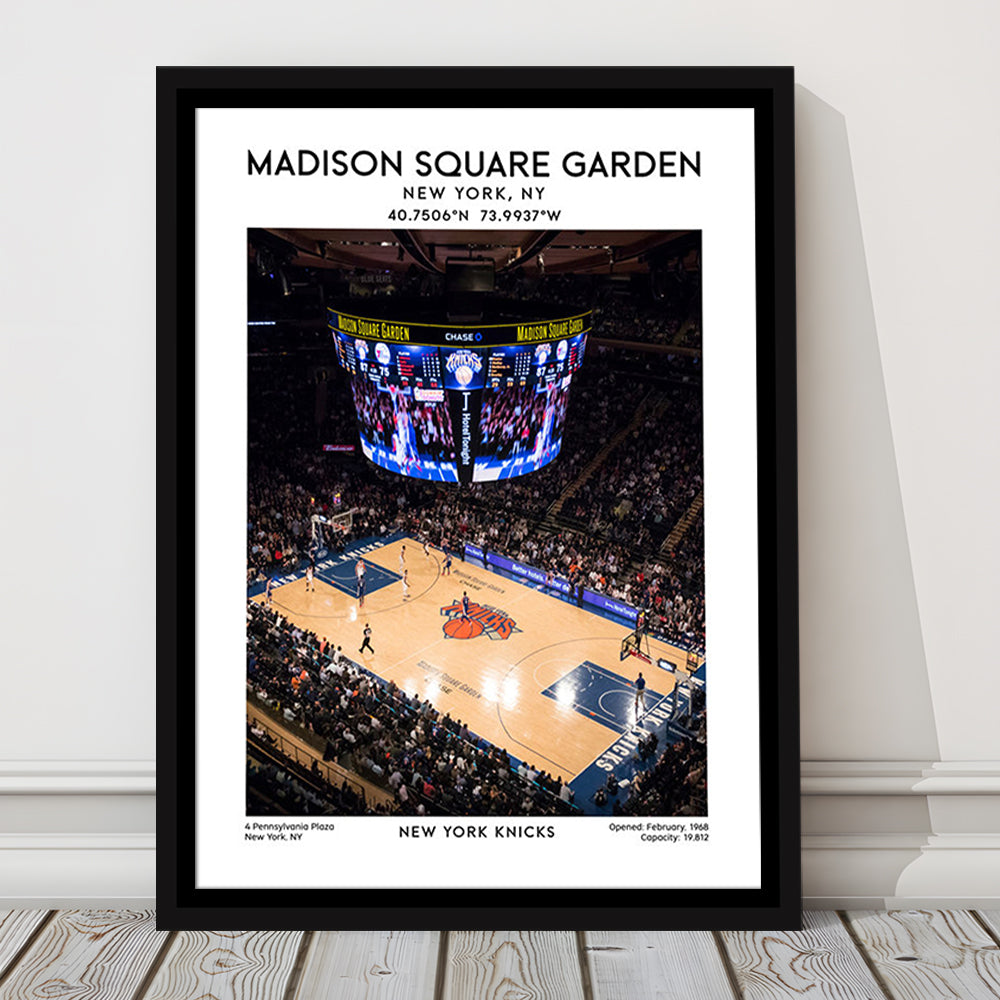 Madison Square Garden Print, New York Basketball Stadium Wall Art, Framed Canvas Prints Wall Art