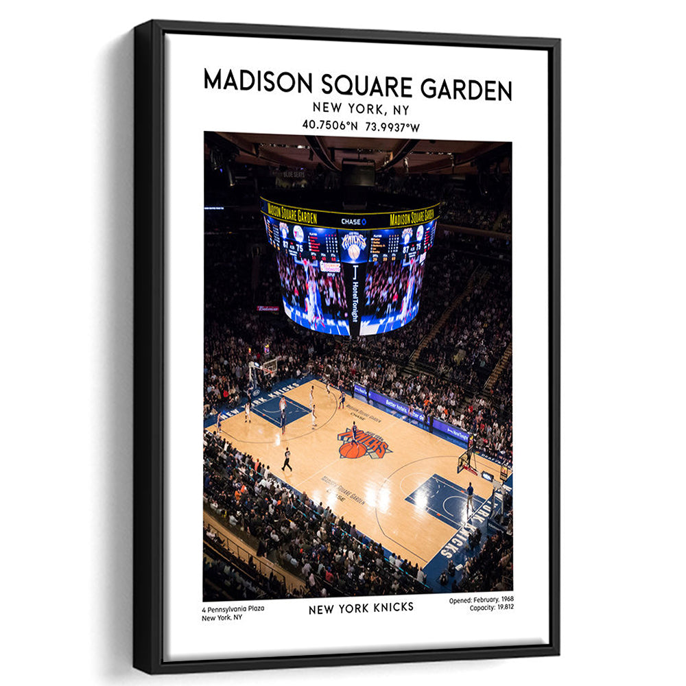Madison Square Garden Print, New York Basketball Stadium Wall Art, Framed Canvas Prints Wall Art