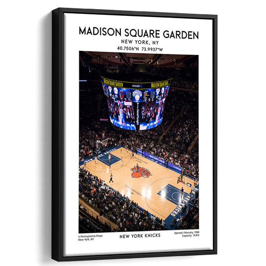 Madison Square Garden Print, New York Basketball Stadium Wall Art, Framed Canvas Prints Wall Art