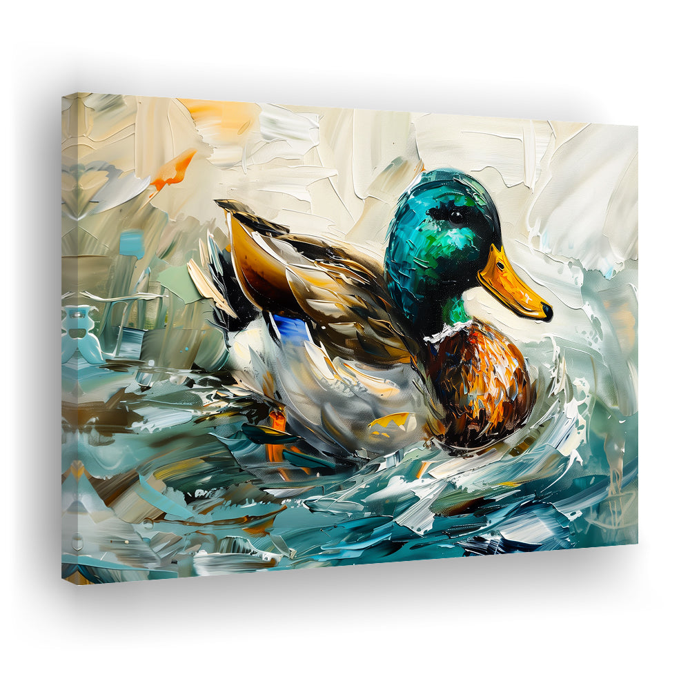 Mallard Duck Portrait Painting, Canvas Art Decor Print, Painting Art, Canvas Print Wall Art Home Decor