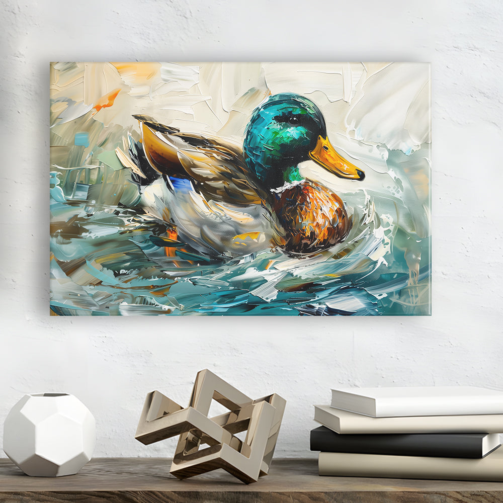 Mallard Duck Portrait Painting, Canvas Art Decor Print, Painting Art, Canvas Print Wall Art Home Decor