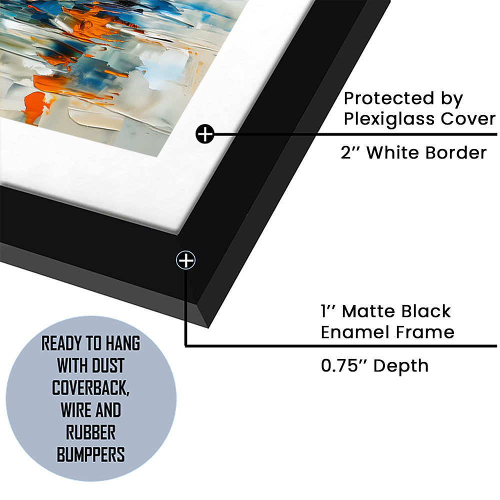 Mallard Duck Painting On the Lake, Framed  Print, Painting Art, Framed Art Print White Border Wall Decor